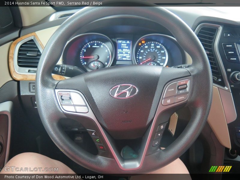 Serrano Red / Beige 2014 Hyundai Santa Fe Sport FWD