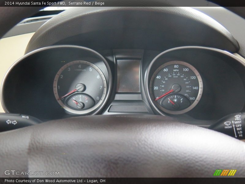 Serrano Red / Beige 2014 Hyundai Santa Fe Sport FWD