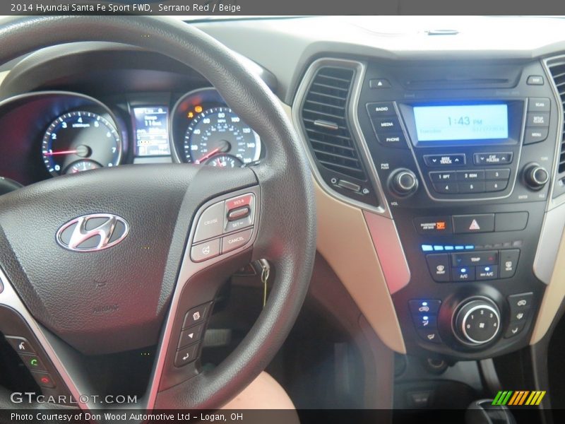 Serrano Red / Beige 2014 Hyundai Santa Fe Sport FWD