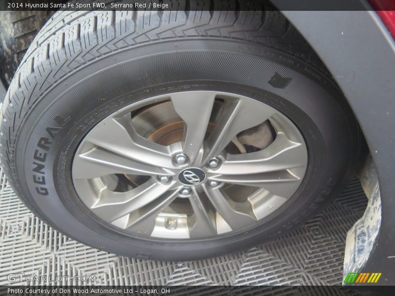 Serrano Red / Beige 2014 Hyundai Santa Fe Sport FWD