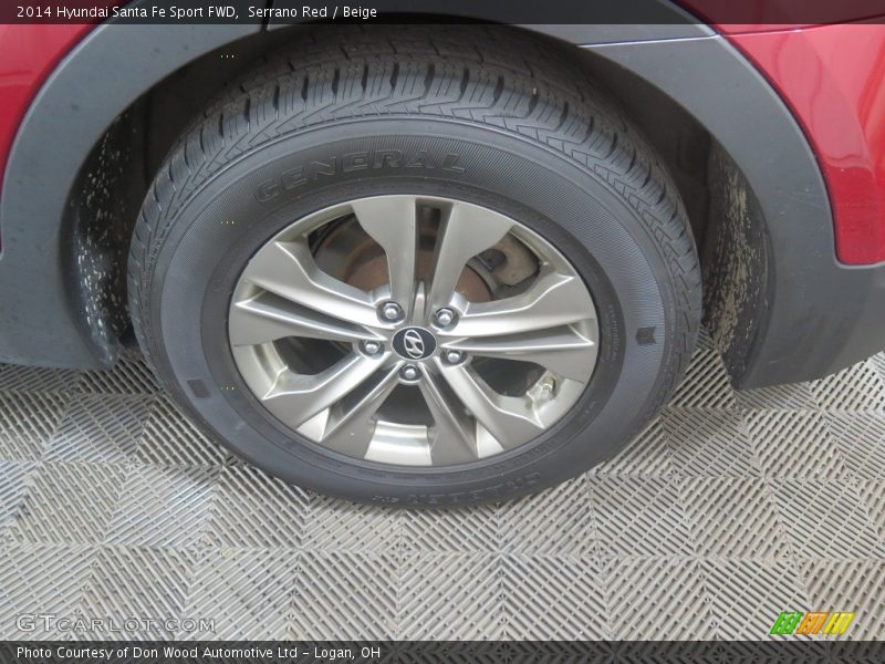 Serrano Red / Beige 2014 Hyundai Santa Fe Sport FWD