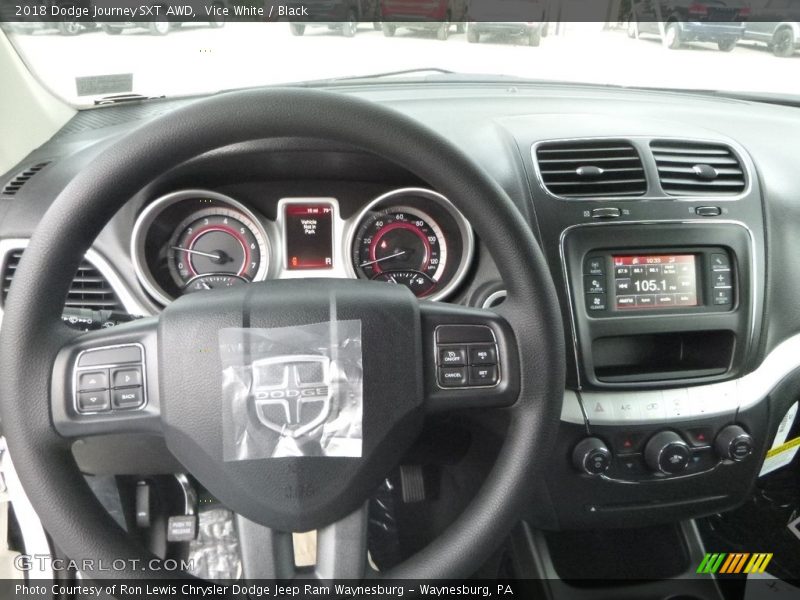 Vice White / Black 2018 Dodge Journey SXT AWD