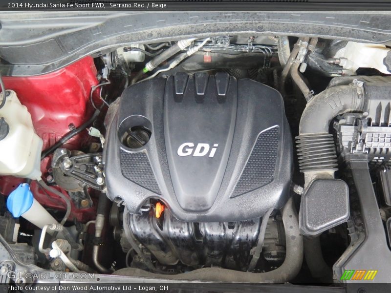 Serrano Red / Beige 2014 Hyundai Santa Fe Sport FWD