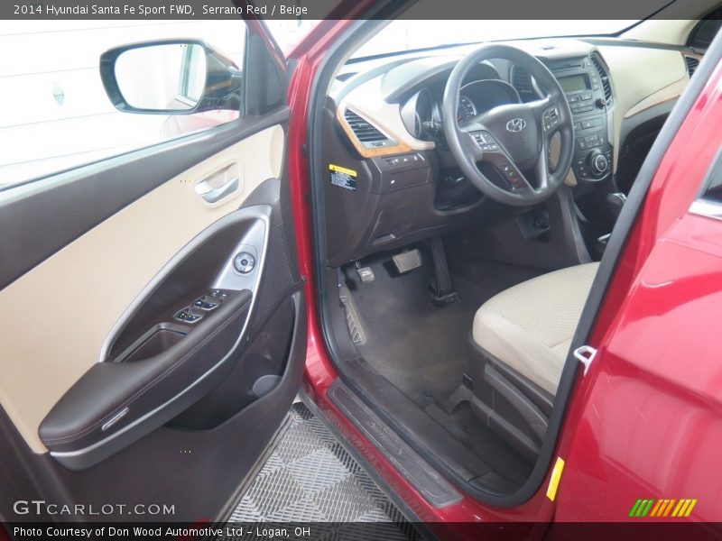 Serrano Red / Beige 2014 Hyundai Santa Fe Sport FWD