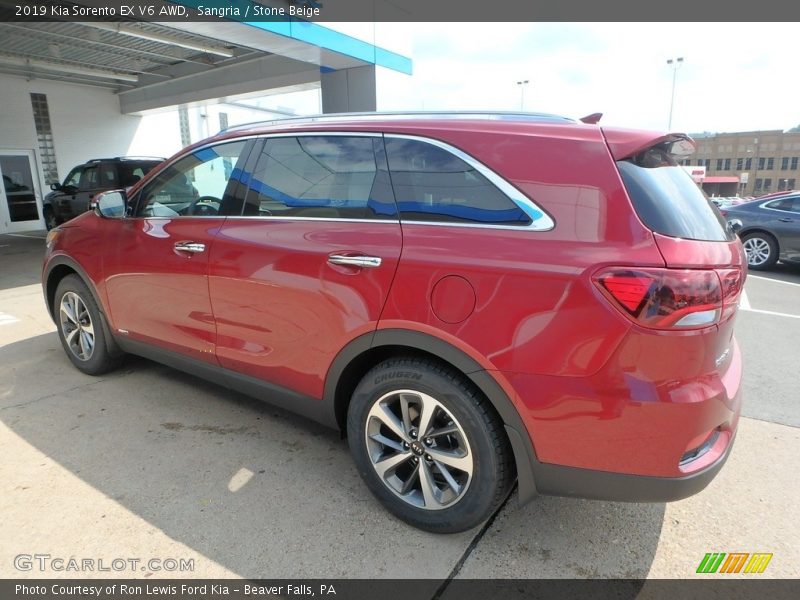 Sangria / Stone Beige 2019 Kia Sorento EX V6 AWD