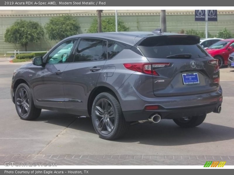 Modern Steel Metallic / Red 2019 Acura RDX A-Spec AWD