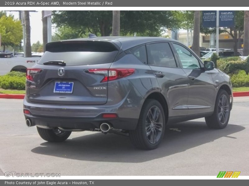 Modern Steel Metallic / Red 2019 Acura RDX A-Spec AWD