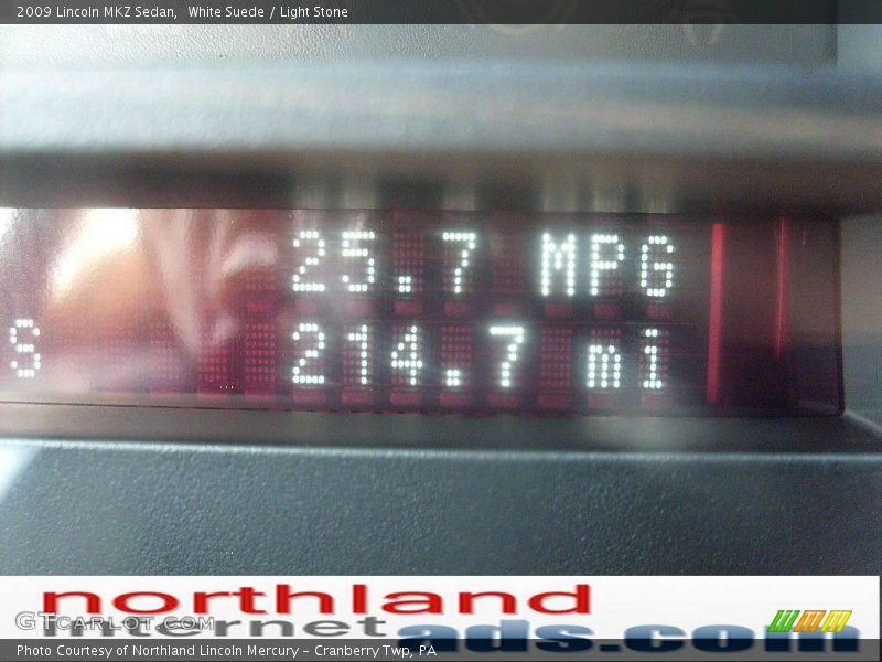 White Suede / Light Stone 2009 Lincoln MKZ Sedan