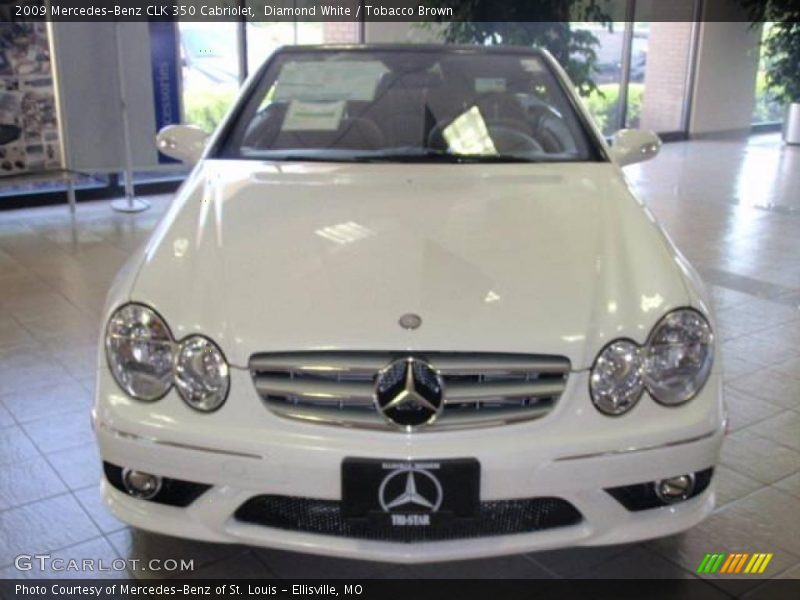 Diamond White / Tobacco Brown 2009 Mercedes-Benz CLK 350 Cabriolet