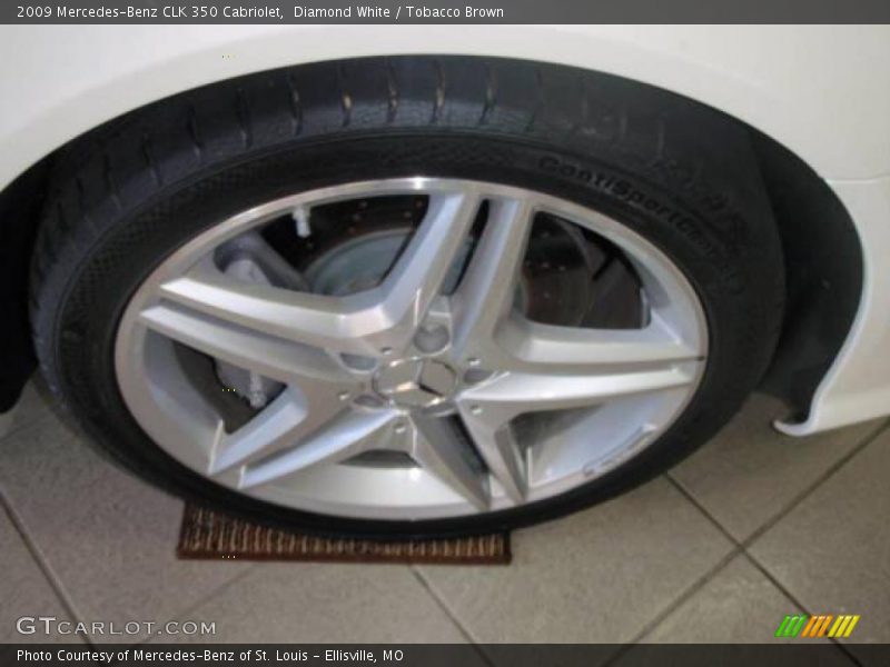 Diamond White / Tobacco Brown 2009 Mercedes-Benz CLK 350 Cabriolet
