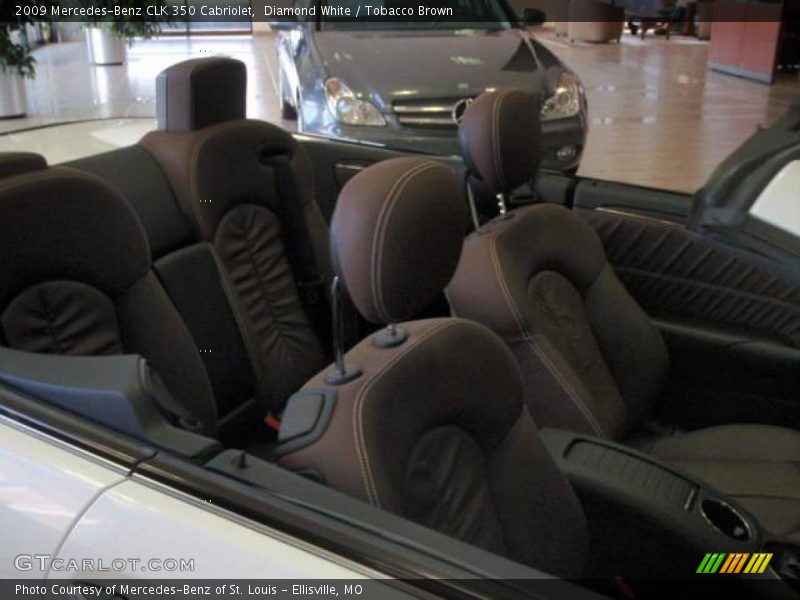 Diamond White / Tobacco Brown 2009 Mercedes-Benz CLK 350 Cabriolet