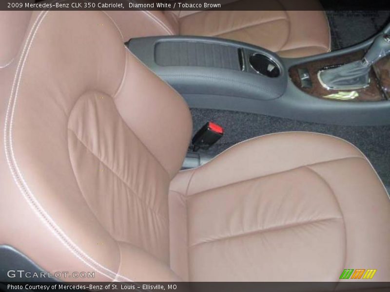 Diamond White / Tobacco Brown 2009 Mercedes-Benz CLK 350 Cabriolet