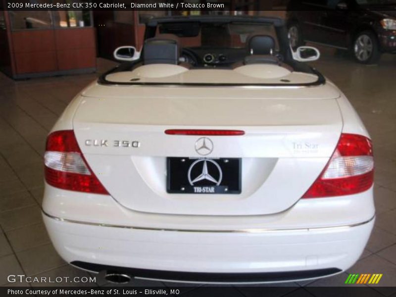 Diamond White / Tobacco Brown 2009 Mercedes-Benz CLK 350 Cabriolet