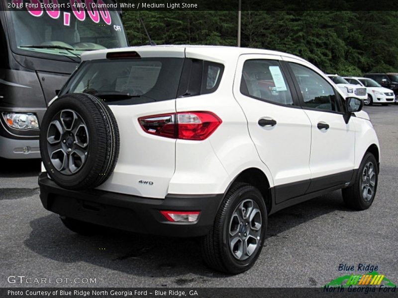 Diamond White / Medium Light Stone 2018 Ford EcoSport S 4WD
