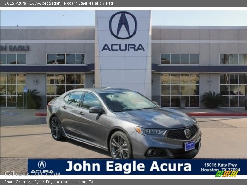 Modern Steel Metallic / Red 2019 Acura TLX A-Spec Sedan