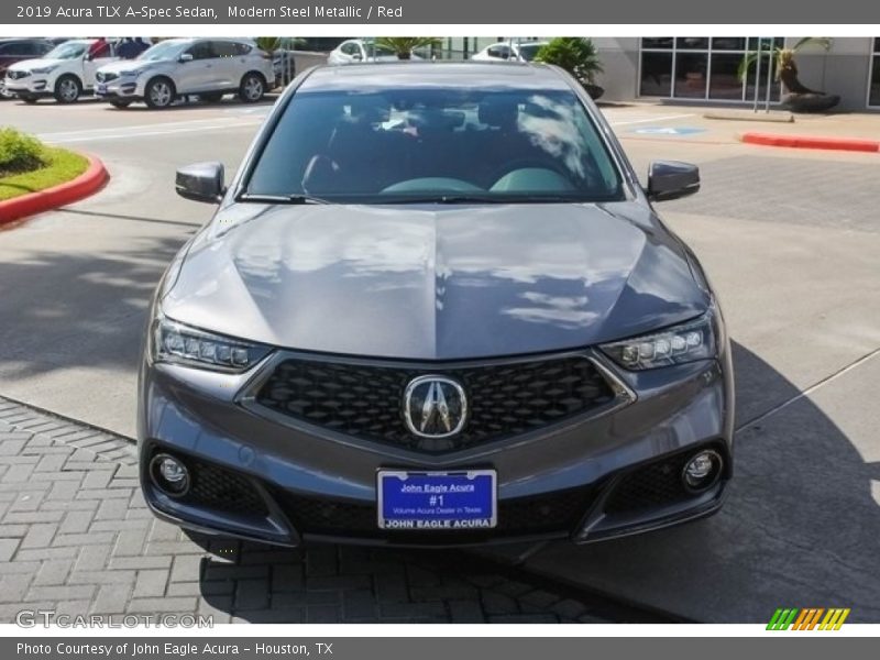 Modern Steel Metallic / Red 2019 Acura TLX A-Spec Sedan
