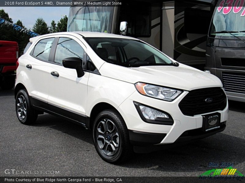 Diamond White / Medium Light Stone 2018 Ford EcoSport S 4WD