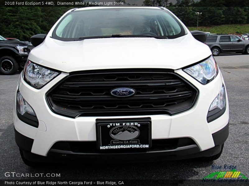 Diamond White / Medium Light Stone 2018 Ford EcoSport S 4WD