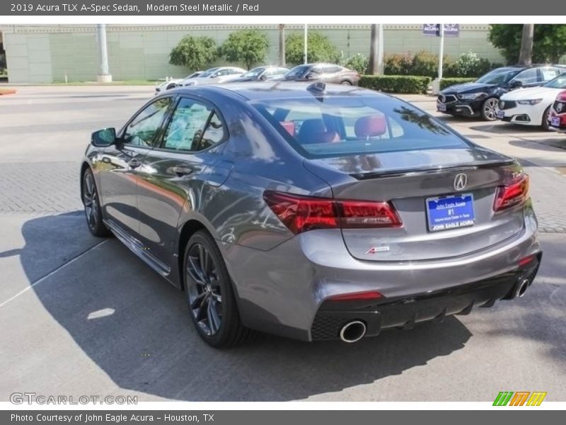 Modern Steel Metallic / Red 2019 Acura TLX A-Spec Sedan