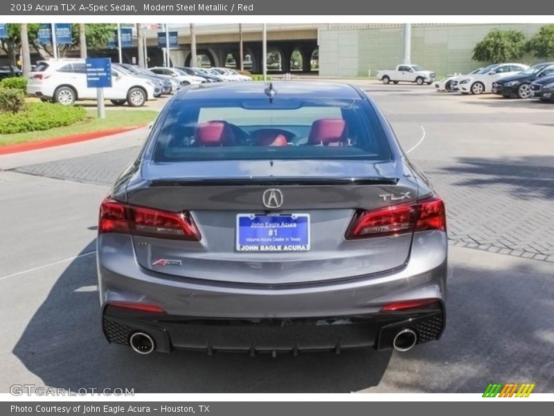 Modern Steel Metallic / Red 2019 Acura TLX A-Spec Sedan