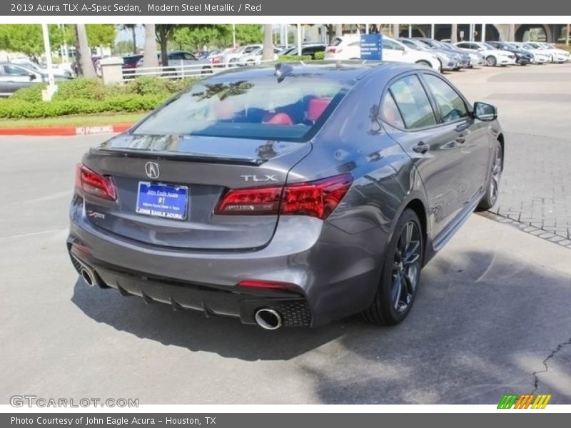 Modern Steel Metallic / Red 2019 Acura TLX A-Spec Sedan