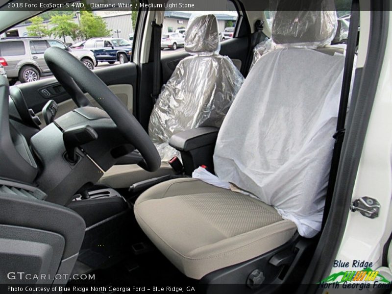 Diamond White / Medium Light Stone 2018 Ford EcoSport S 4WD