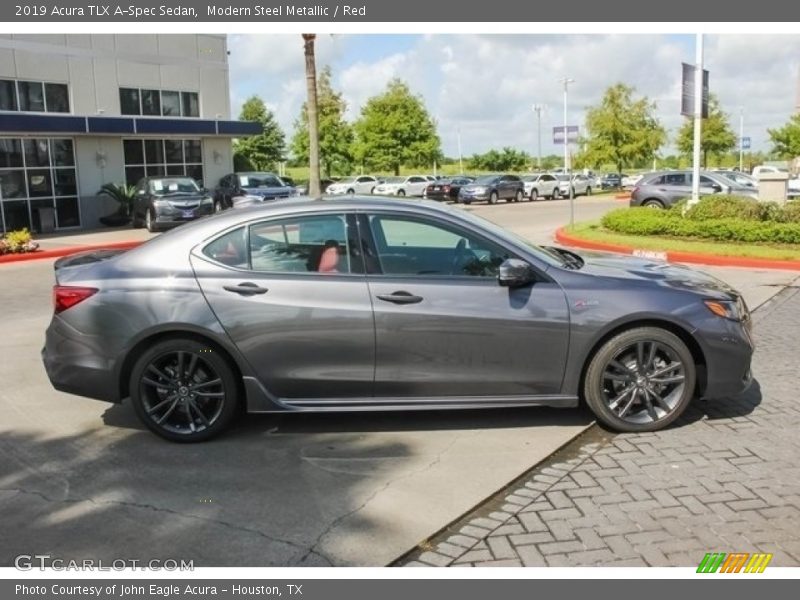 Modern Steel Metallic / Red 2019 Acura TLX A-Spec Sedan