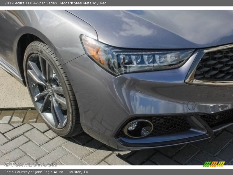 Modern Steel Metallic / Red 2019 Acura TLX A-Spec Sedan