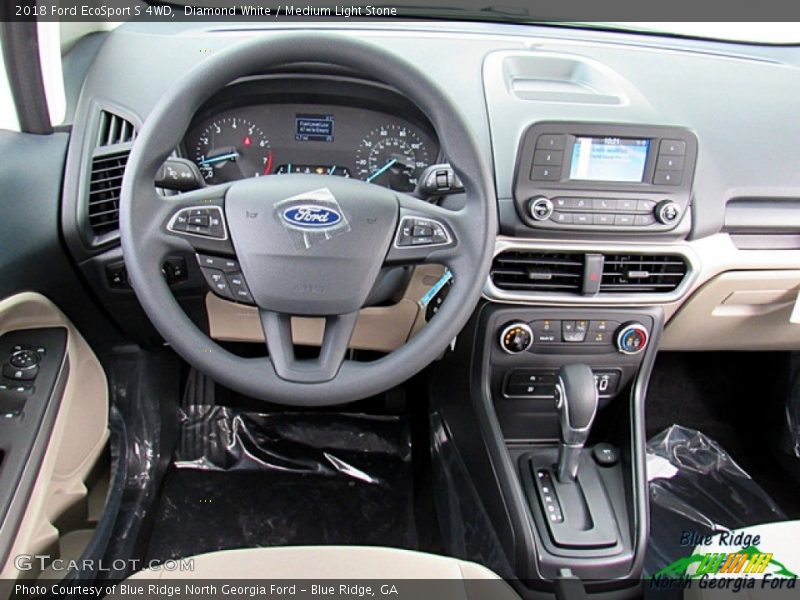 Diamond White / Medium Light Stone 2018 Ford EcoSport S 4WD