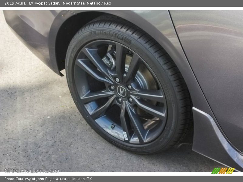 Modern Steel Metallic / Red 2019 Acura TLX A-Spec Sedan