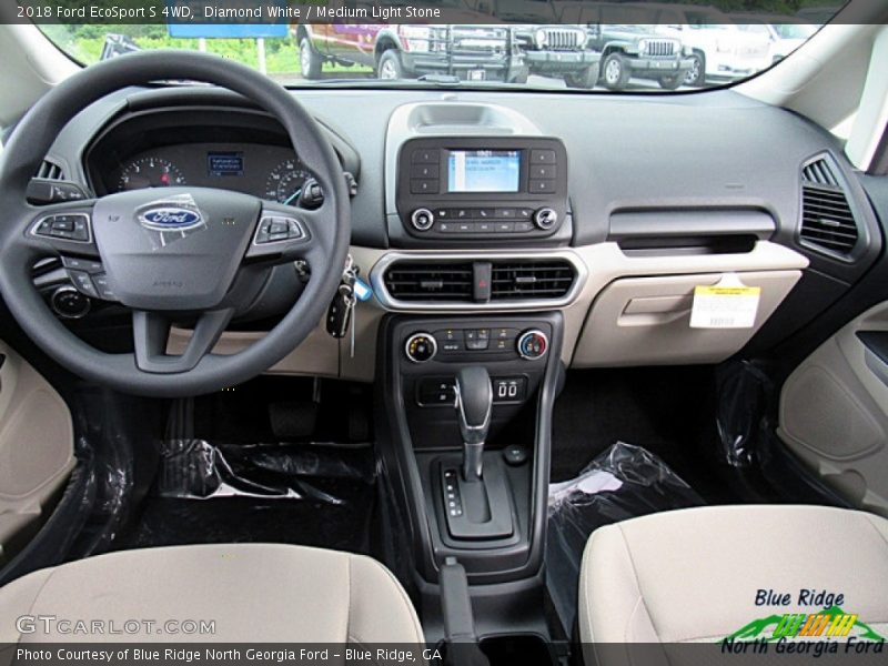 Diamond White / Medium Light Stone 2018 Ford EcoSport S 4WD