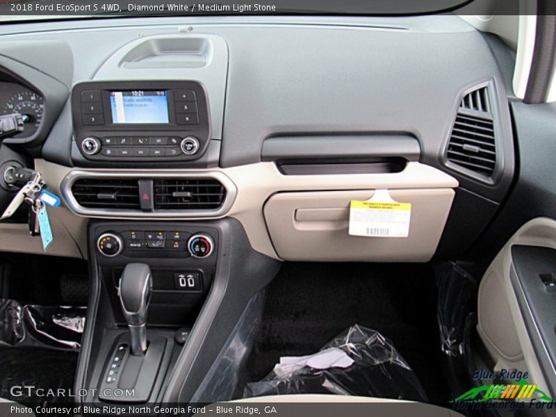 Diamond White / Medium Light Stone 2018 Ford EcoSport S 4WD