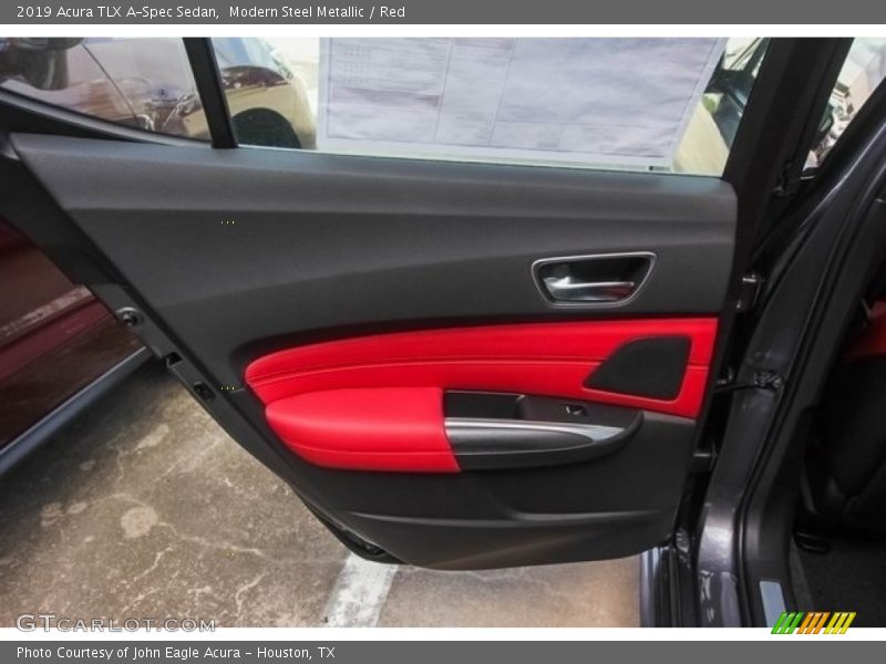 Modern Steel Metallic / Red 2019 Acura TLX A-Spec Sedan