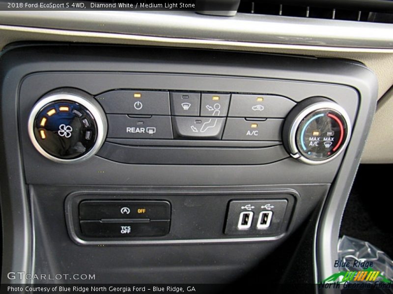 Diamond White / Medium Light Stone 2018 Ford EcoSport S 4WD