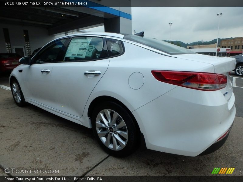 Snow White Pearl / Beige 2018 Kia Optima EX