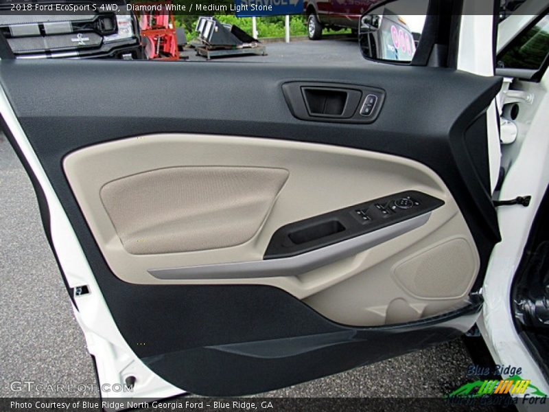 Diamond White / Medium Light Stone 2018 Ford EcoSport S 4WD