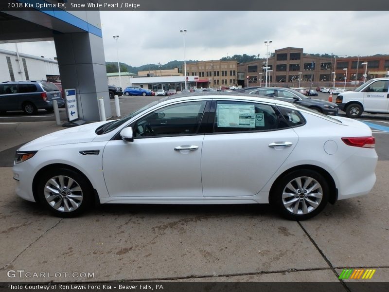 Snow White Pearl / Beige 2018 Kia Optima EX