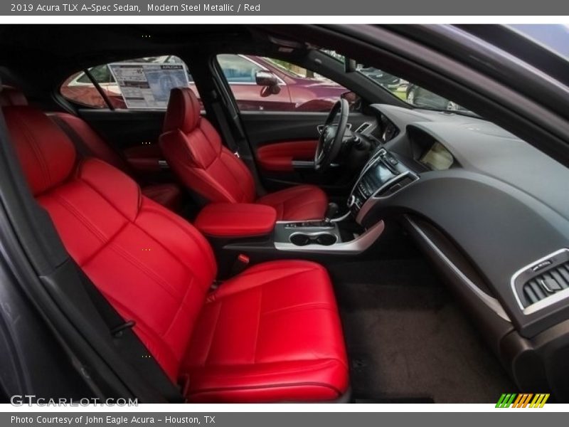 Modern Steel Metallic / Red 2019 Acura TLX A-Spec Sedan