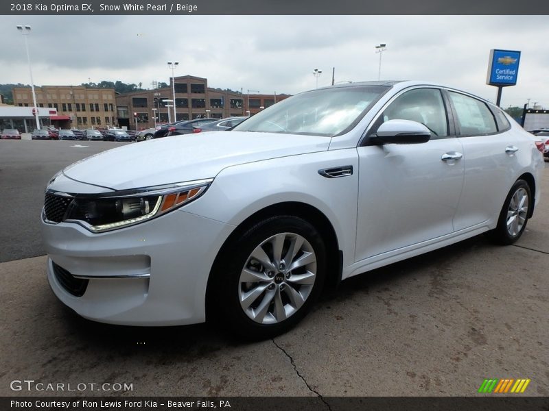 Snow White Pearl / Beige 2018 Kia Optima EX