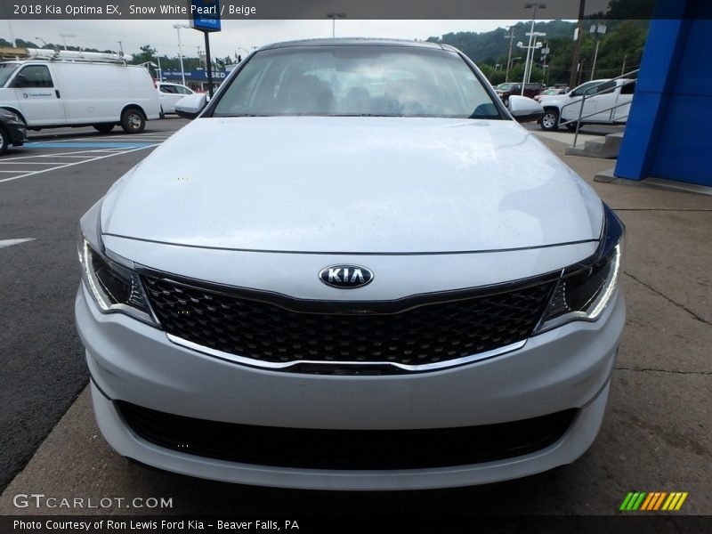 Snow White Pearl / Beige 2018 Kia Optima EX