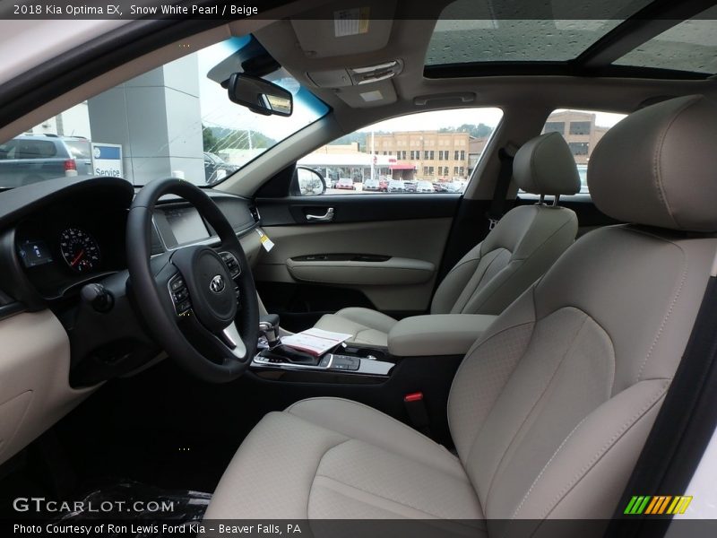 Snow White Pearl / Beige 2018 Kia Optima EX