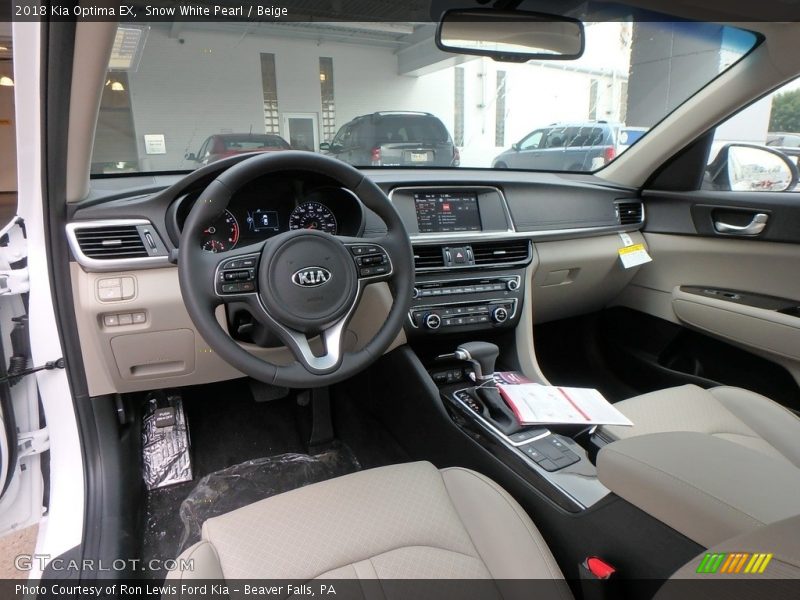 Snow White Pearl / Beige 2018 Kia Optima EX