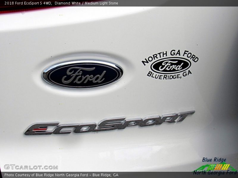 Diamond White / Medium Light Stone 2018 Ford EcoSport S 4WD
