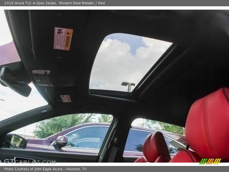 Modern Steel Metallic / Red 2019 Acura TLX A-Spec Sedan