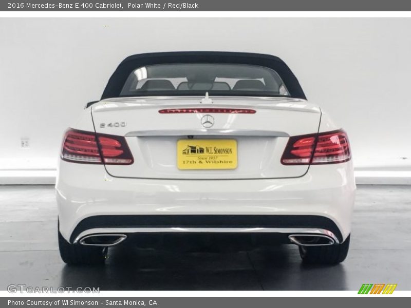 Polar White / Red/Black 2016 Mercedes-Benz E 400 Cabriolet