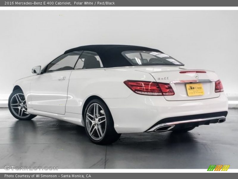 Polar White / Red/Black 2016 Mercedes-Benz E 400 Cabriolet