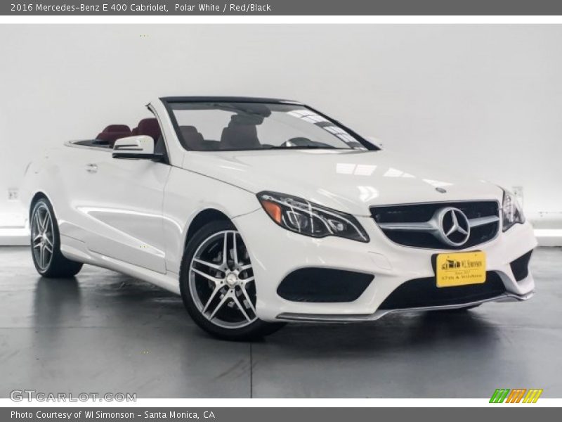 Polar White / Red/Black 2016 Mercedes-Benz E 400 Cabriolet