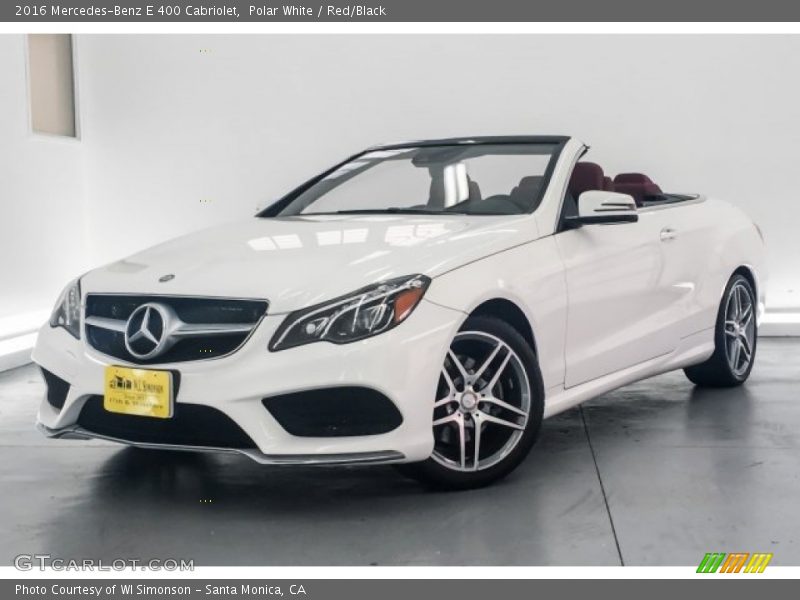 Polar White / Red/Black 2016 Mercedes-Benz E 400 Cabriolet