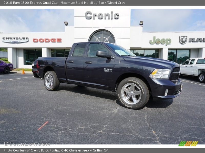 Maximum Steel Metallic / Black/Diesel Gray 2018 Ram 1500 Express Quad Cab