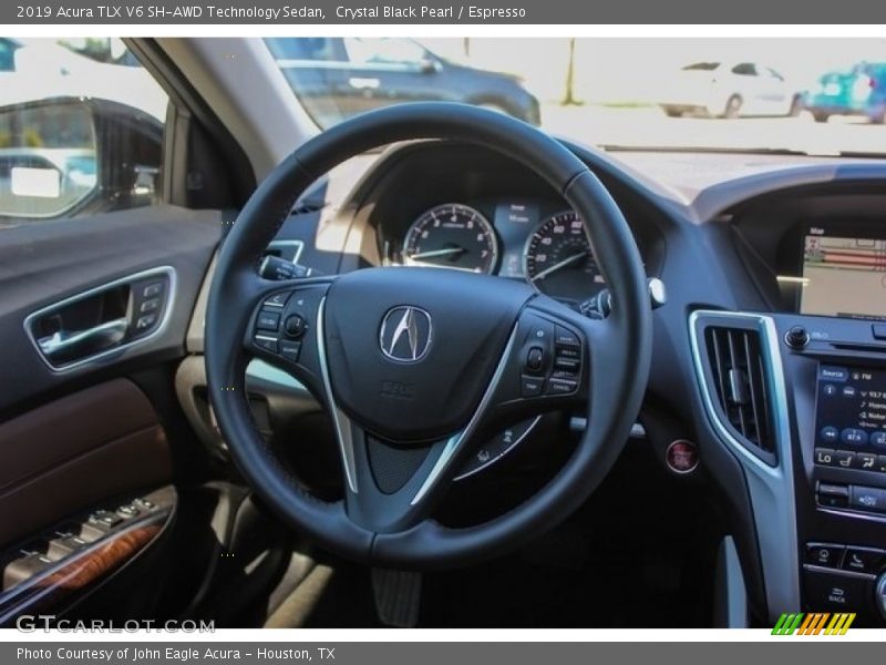 Crystal Black Pearl / Espresso 2019 Acura TLX V6 SH-AWD Technology Sedan
